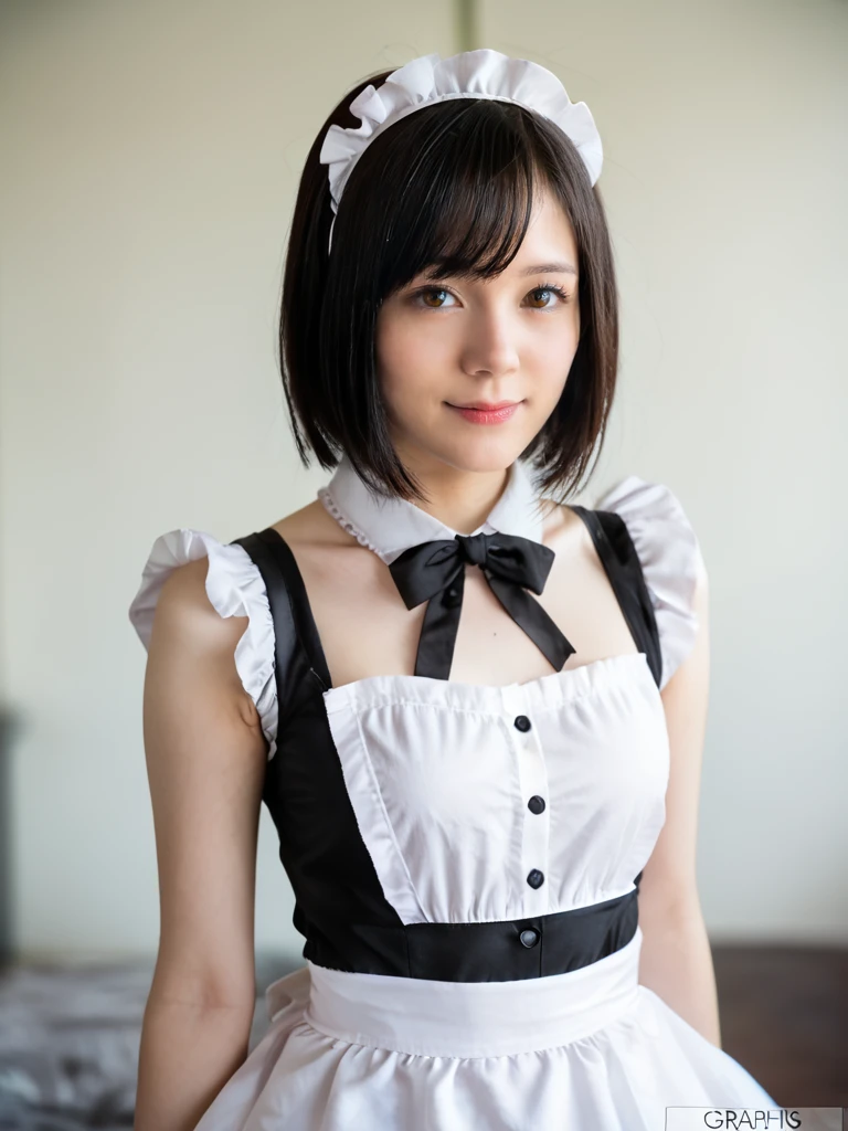 uncensored,1lady,  <lora:Remu Suzumori :0.8>R3mu,maid cosplay,