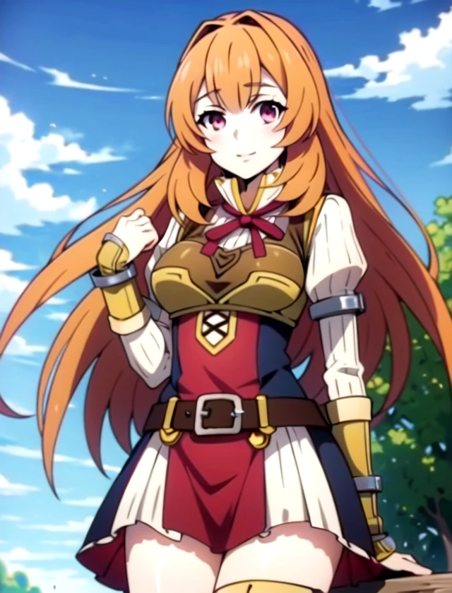 Raphtalia ,solo, standing, outside, 1girl  <lora:Raphtalia:1>