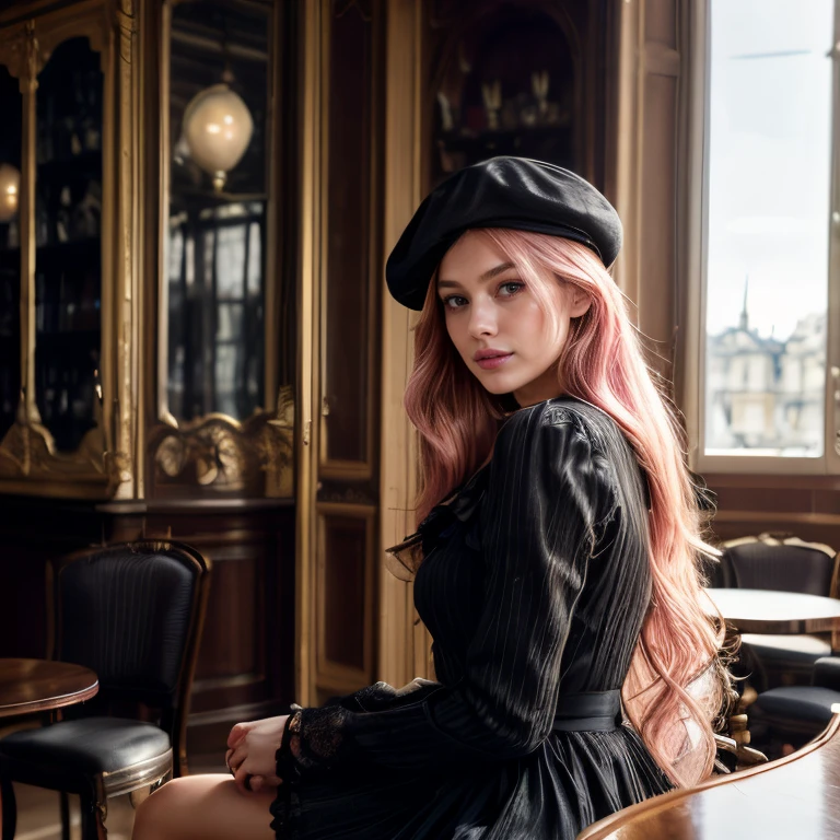 (Parisian café, SFW, chic French dress, beret, stylish heels, enjoying a coffee, late afternoon:1.35) Instagram_Influencer_94_By_Stable_Yogi
Faceshot_By_stable_yogi
Humanizer_Embedding_By_Stable_Yogi
<lora:Detail Blaster By Stable Yogi:0.5>
(center_parted_long_wavy_pink_hair)