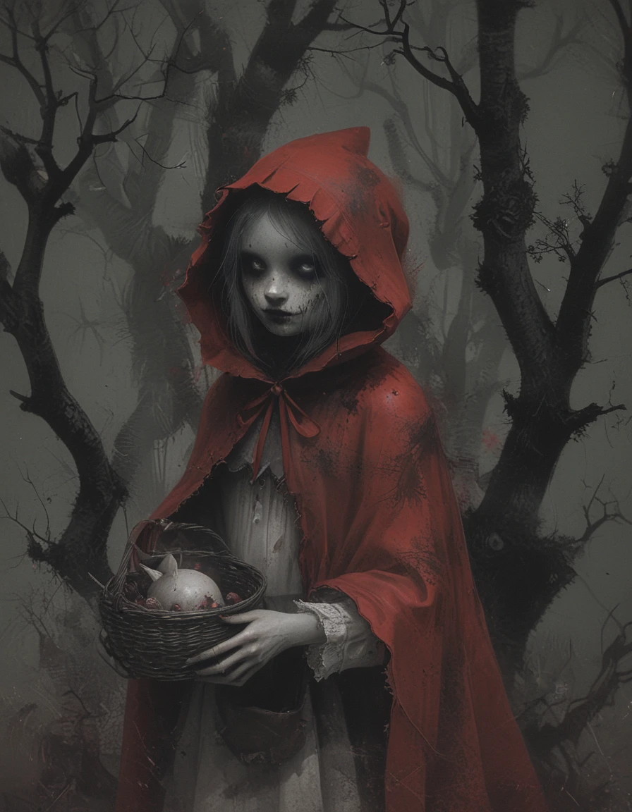 <lora:CBS_novuschroma38 style:1> novuschroma38 creepy little red riding hood