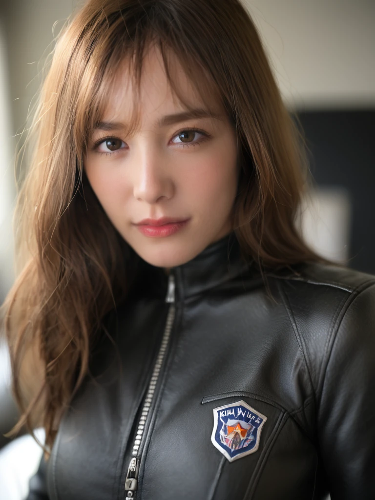 uncensored,1lady,busty,  <lora:Konan:0.8>K0nan lewwd,motorcycle suit,close up,