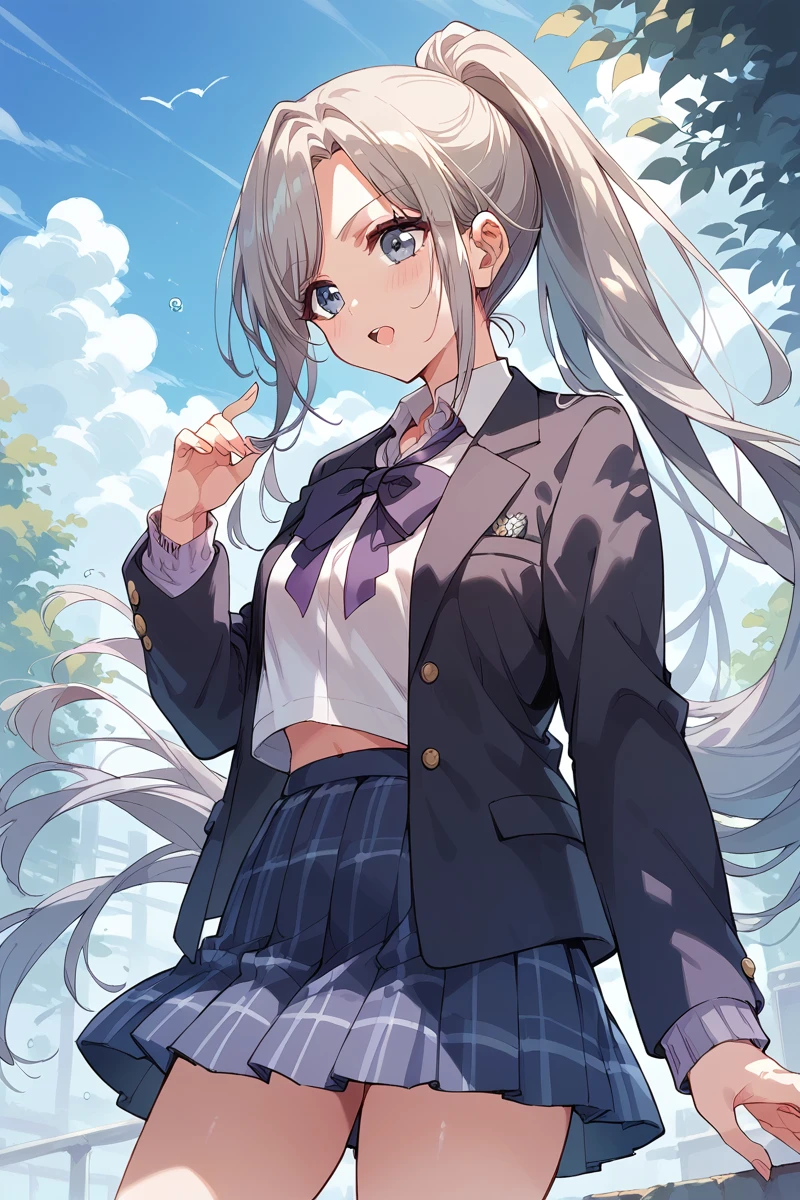 score_9, score_8_up, score_7_up, score_6_up, 1girl,
 <lora:Niijima_Ibuki:0.9> ibuki, long hair, ponytail, school uniform, jacket,