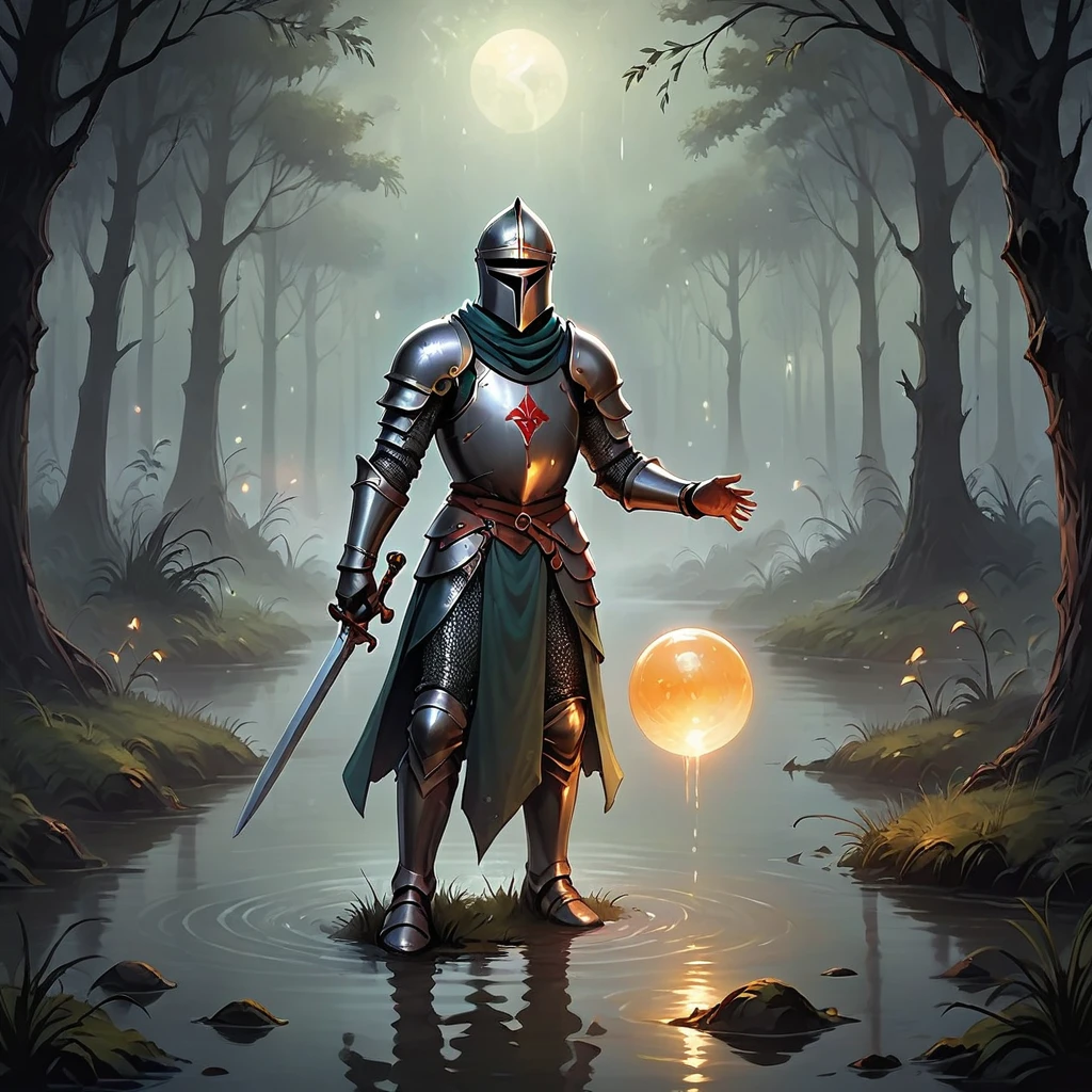 Floating Knight AnimeBlend2-5D_V1 A medieval knight with no helmet - SeaArt AI