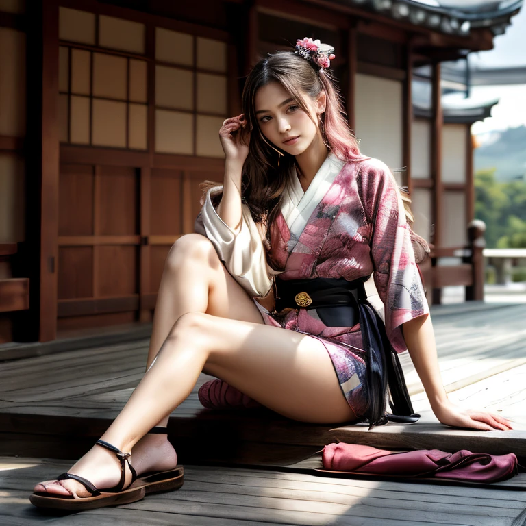 (Kyoto temple, SFW, traditional kimono, obi belt, wooden sandals, serene pose, taking in the surroundings, early morning:1.35) Instagram_Influencer_94_By_Stable_Yogi
Faceshot_By_stable_yogi
Humanizer_Embedding_By_Stable_Yogi
<lora:Detail Blaster By Stable Yogi:0.5>
(center_parted_long_wavy_pink_hair)