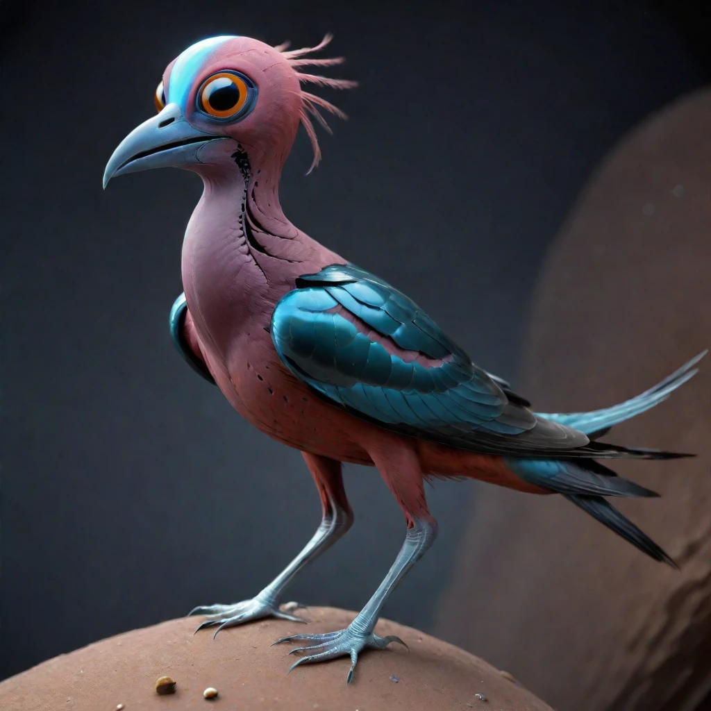 <lora:artfullyBIRDY_SDXL_V1:1>, bird, alien planet, unique species