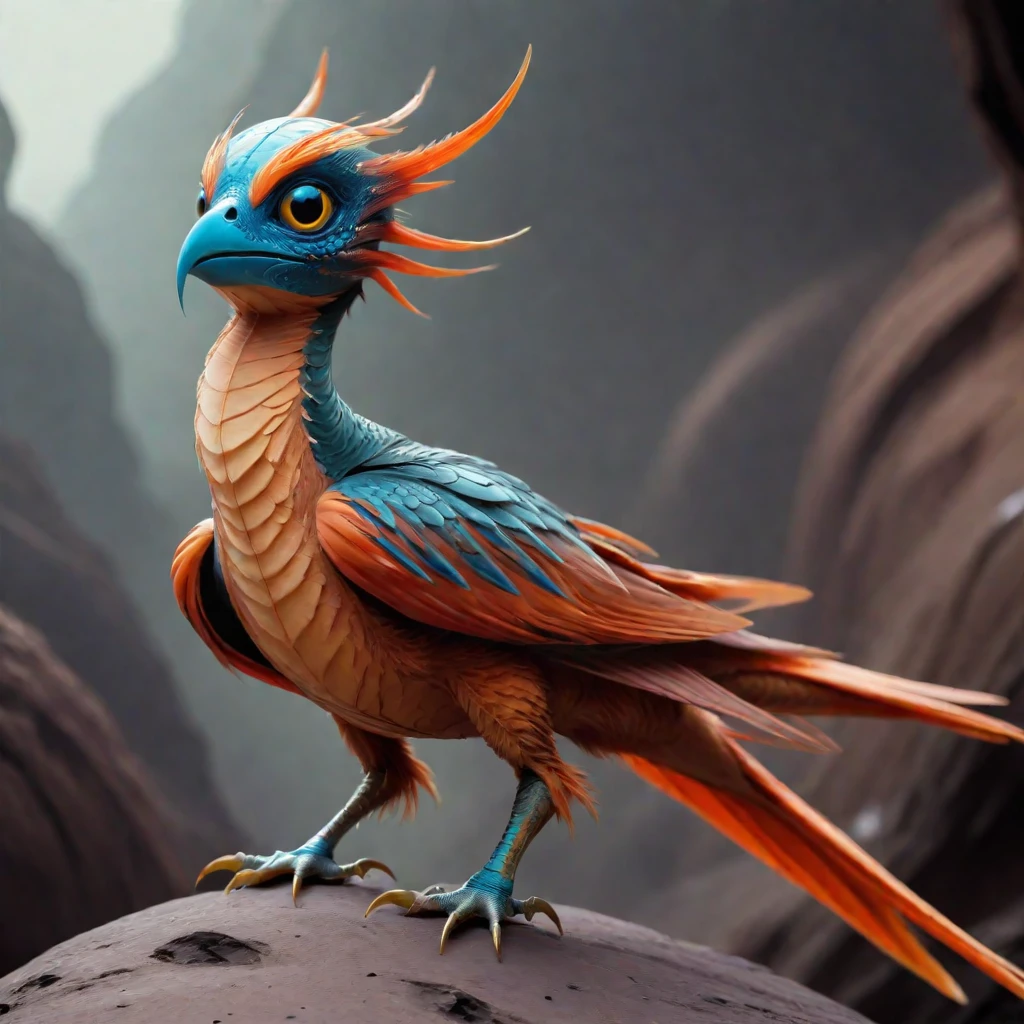 <lora:artfullyBIRDY_SDXL_V1:1>, bird, alien planet, unique species, dragon