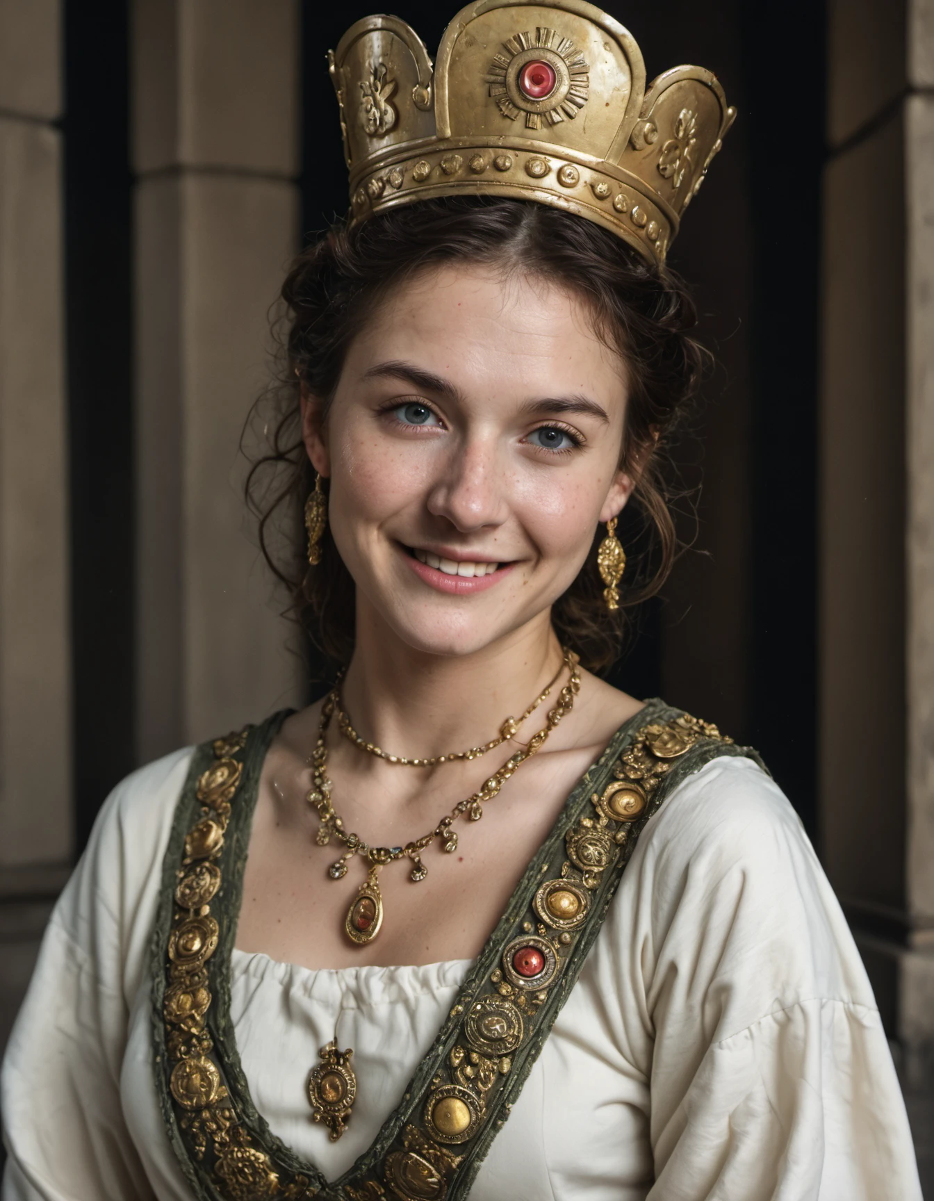 Anna princess from an ancient kingdome, medium breasts, (smile:0.6)