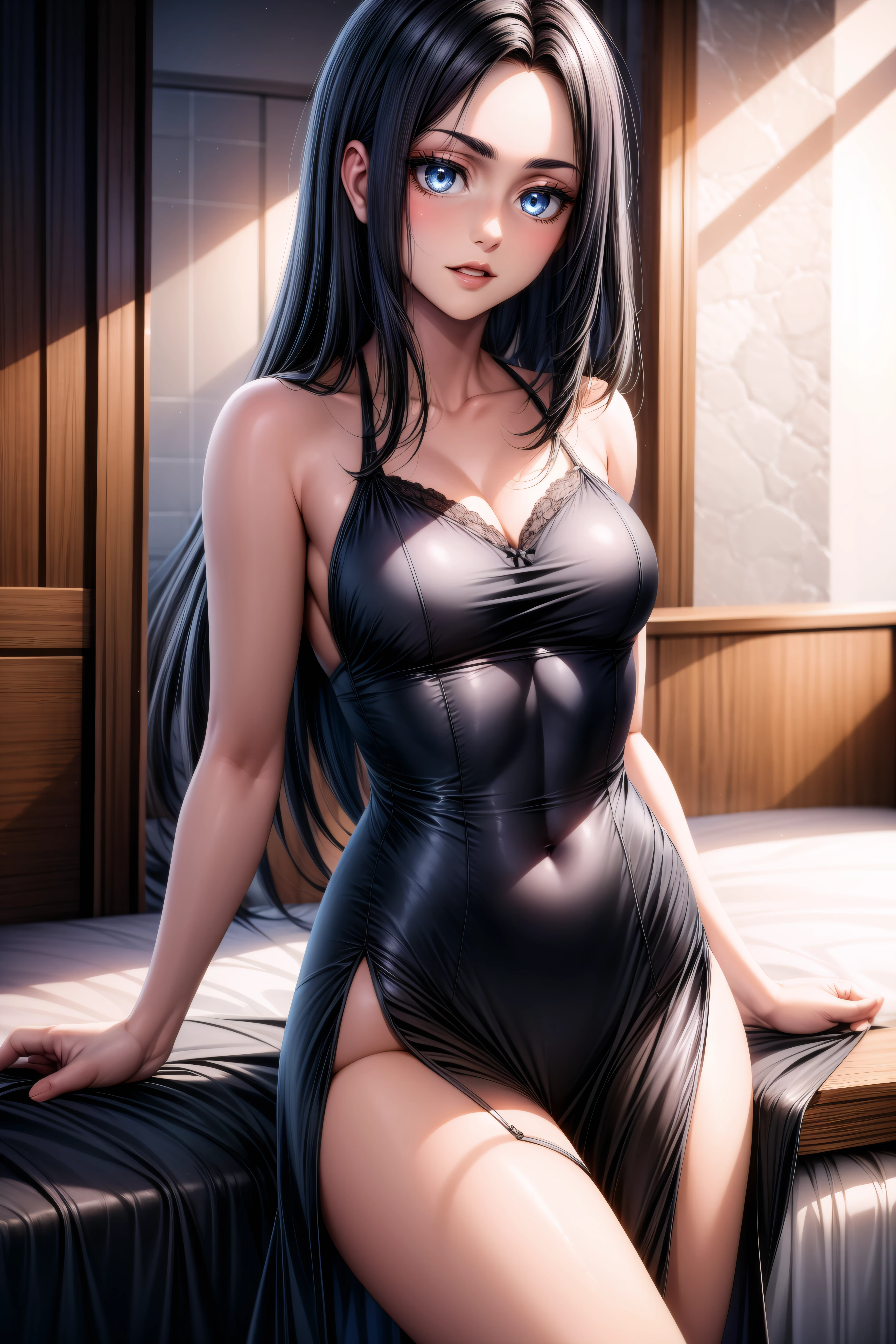 (masterpiece, best quality), <lora:Frieda Reiss-lora-Faxtron:0.8> frieda reiss, blue eyes, black hair, long hair, medium breasts, dress, 
<lora:add_detail:0.8>