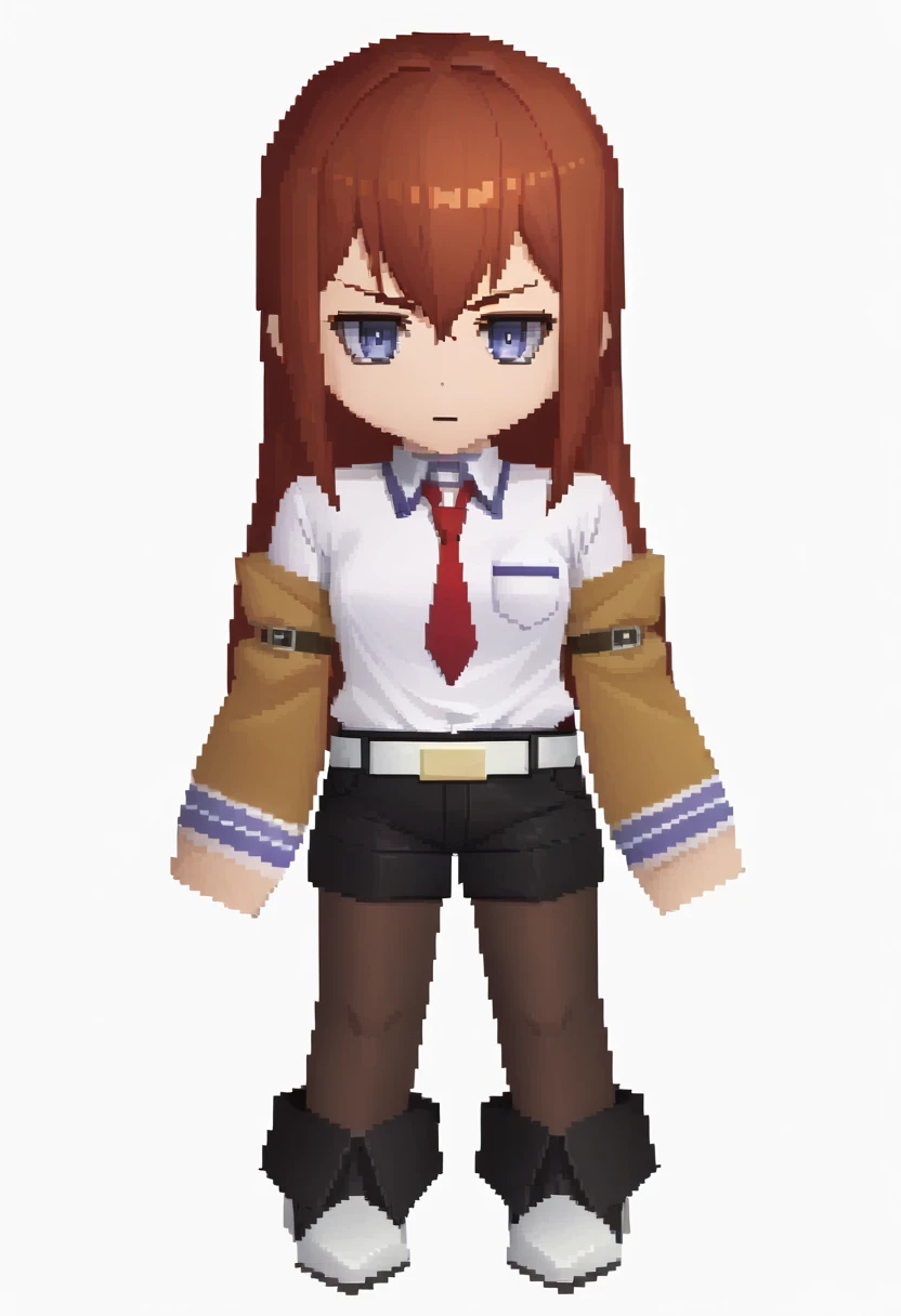 score_9, score_8_up, score_7_up, source_anime BREAK 1girl, solo,
<lora:zs_FFVIIChibisXL_1:1> ffviichibis, chibi, standing, full body, white background
<lora:steinsgate_makise_ponyXL:0.9> makise kurisu, red hair, long hair, brown jacket, off shoulder, white shirt, red necktie, black shorts, pantyhose, legwear under shorts, white belt