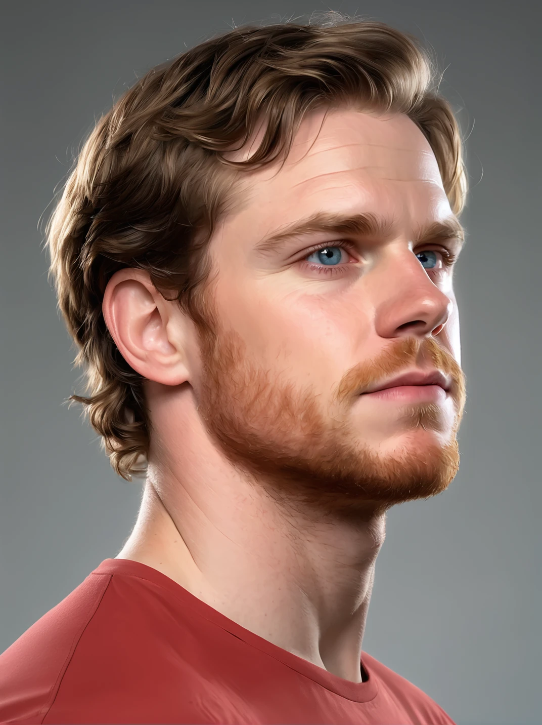 aaronsynthxl, studio portrait, realistic,
,
simple background,
profile:2, looking away:2, from the side,
from behind,