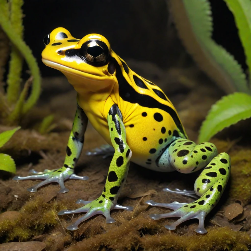 <lora:artfullyREPFIBIAN:1>, reptile, amphibian, alien planet, unique species, dart frog,