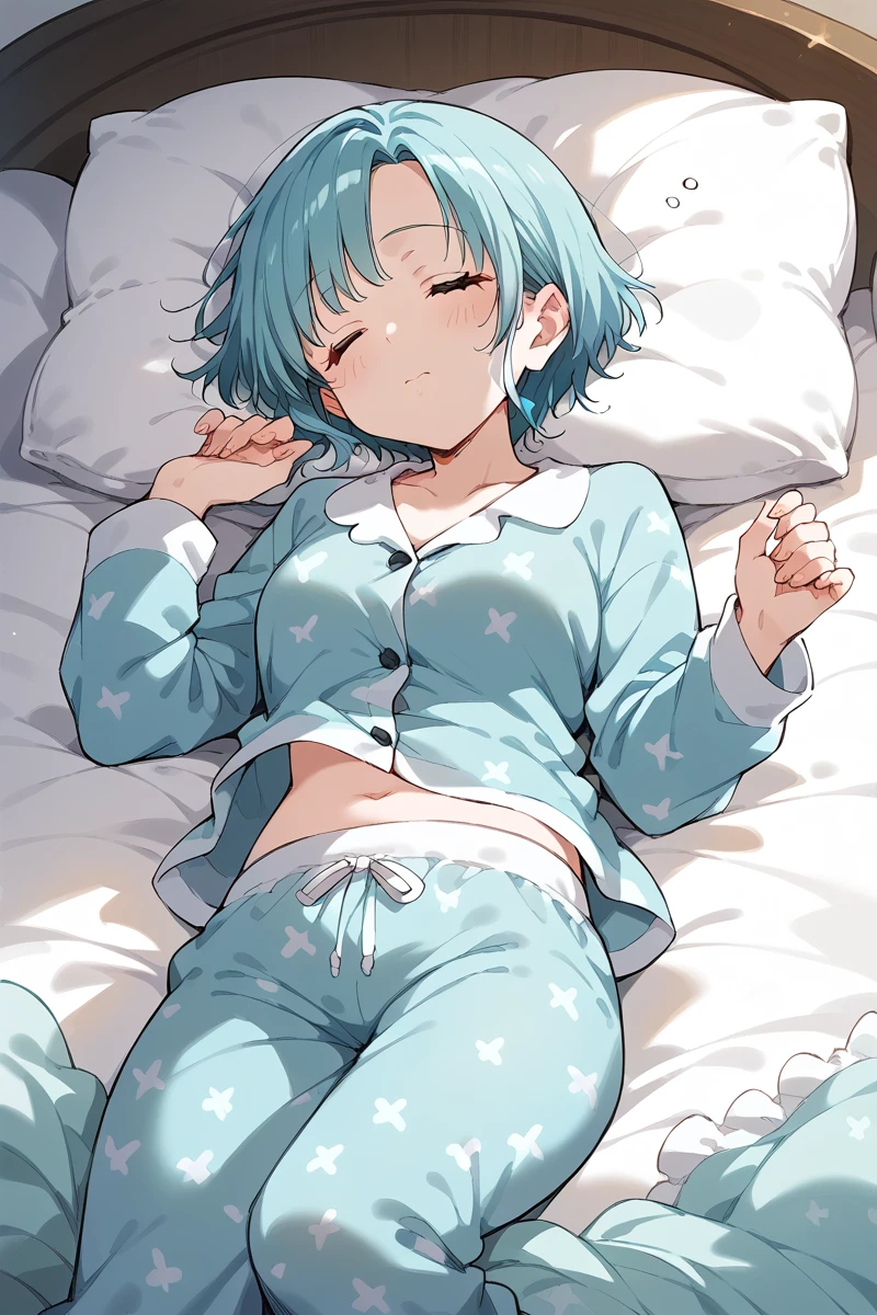 score_9, score_8_up, score_7_up, score_6_up, 1girl,
<lora:Hanamaki_Towa:0.9> towa, pajamas, sleep, sleepy,