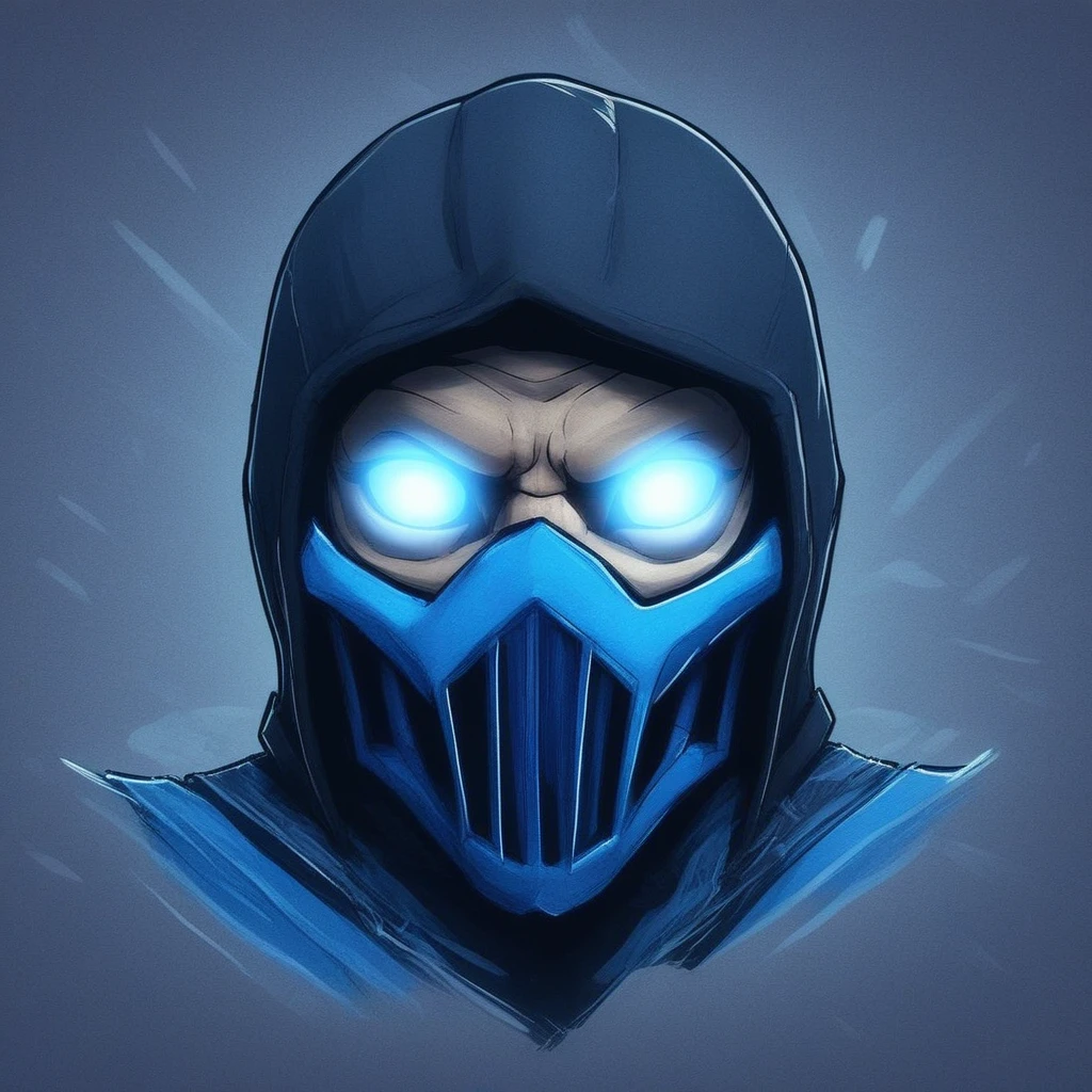 sub_zero, glowing eyes