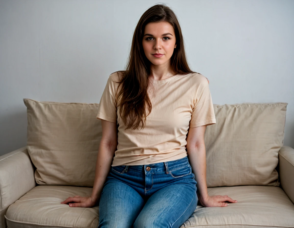 score_9,score_8_up,realistic,1girl,<lora:F1NN5TER:1>,makeup,looking at viewer,f1nnster,jeans,tshirt,sitting,brown hair,brown eyes,