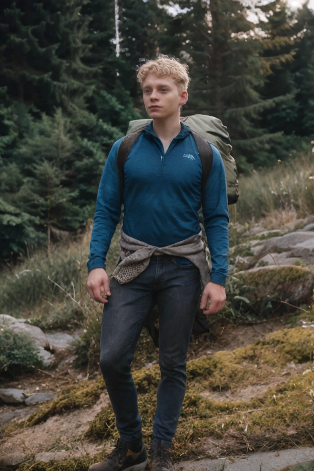 rasmuslucaslyng, a man face, blond a man standing in front of a building with a backpack, <lora:Rasmus:0.8> <lora:epiC35mm:1> <lora:epiCRealLife:1>