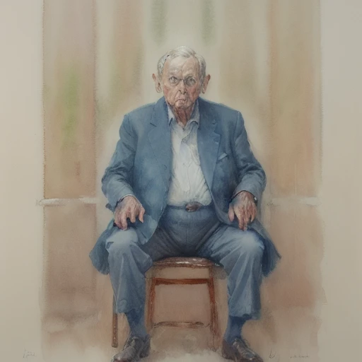 jlmorelle style,1boy, old man, portrait, focus on face, grumpy , watercolor, <lora:Jean-Louis_Morelle_style:1>