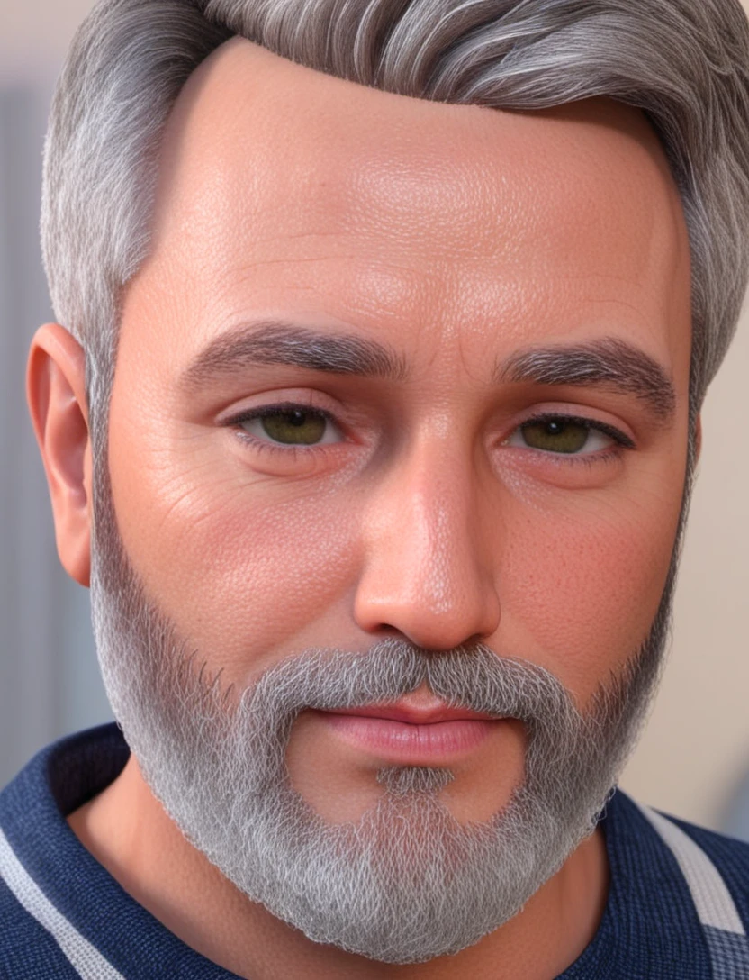 art by cc-3d,close up, cover photo, older man with a beard