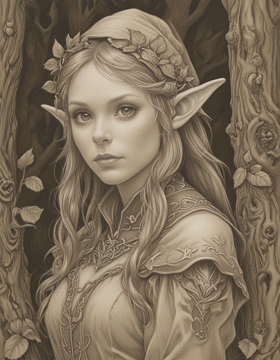 <lora:CBS_novuschroma21 style:1.2> novuschroma21 sepia pencil drawing of wood elf