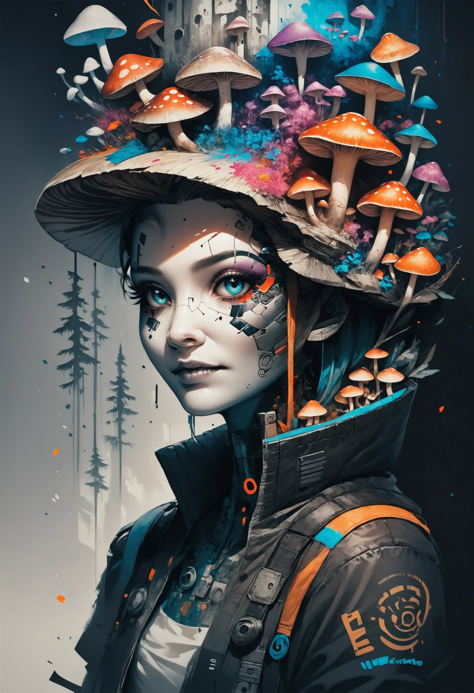 score_9, score_8_up, score_7_up, score_6_up, girl, cyberpunk, mushroom, rating_safe <lora:Mushroom_PortraitPony:1>