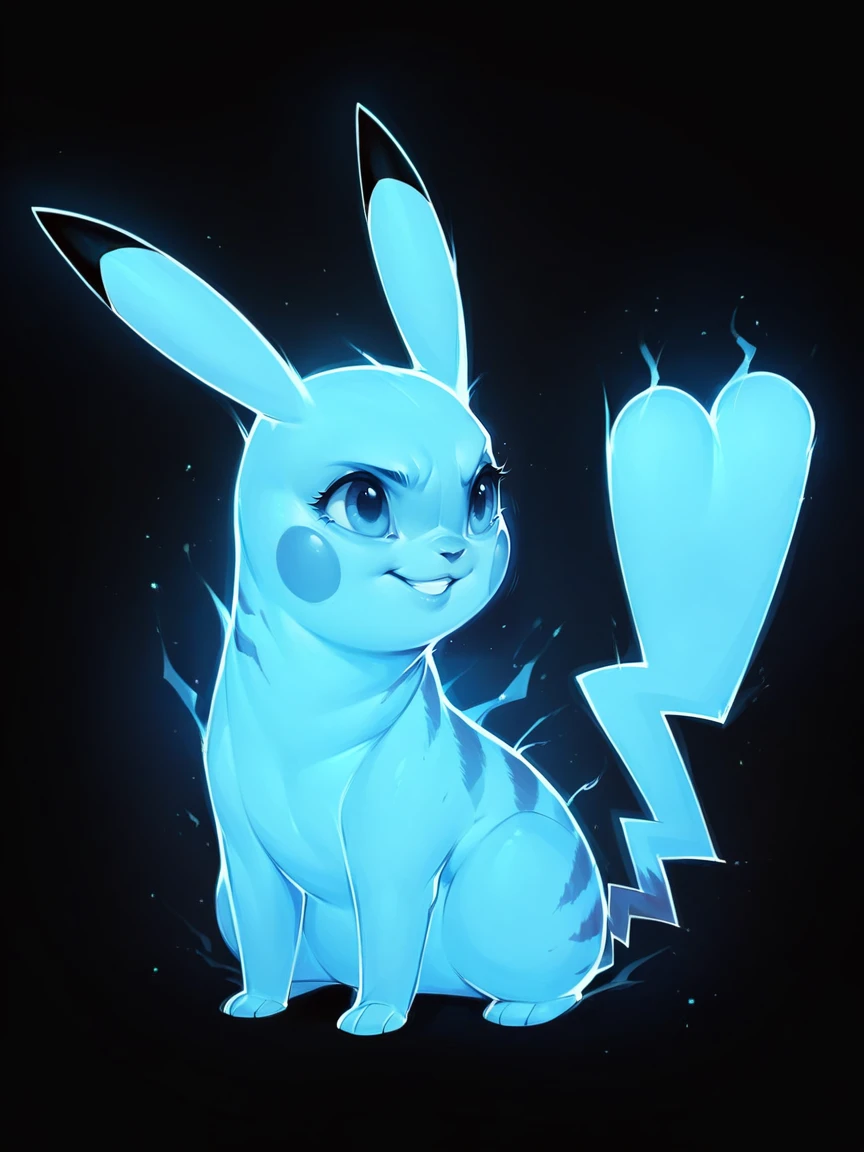 score_9, score_8_up, score_7_up, score_6_up, score_5_up,  <lora:p4tr0nusXLP:1> p4tr0nus, no humans, glowing, black background, blue theme, pikachu,