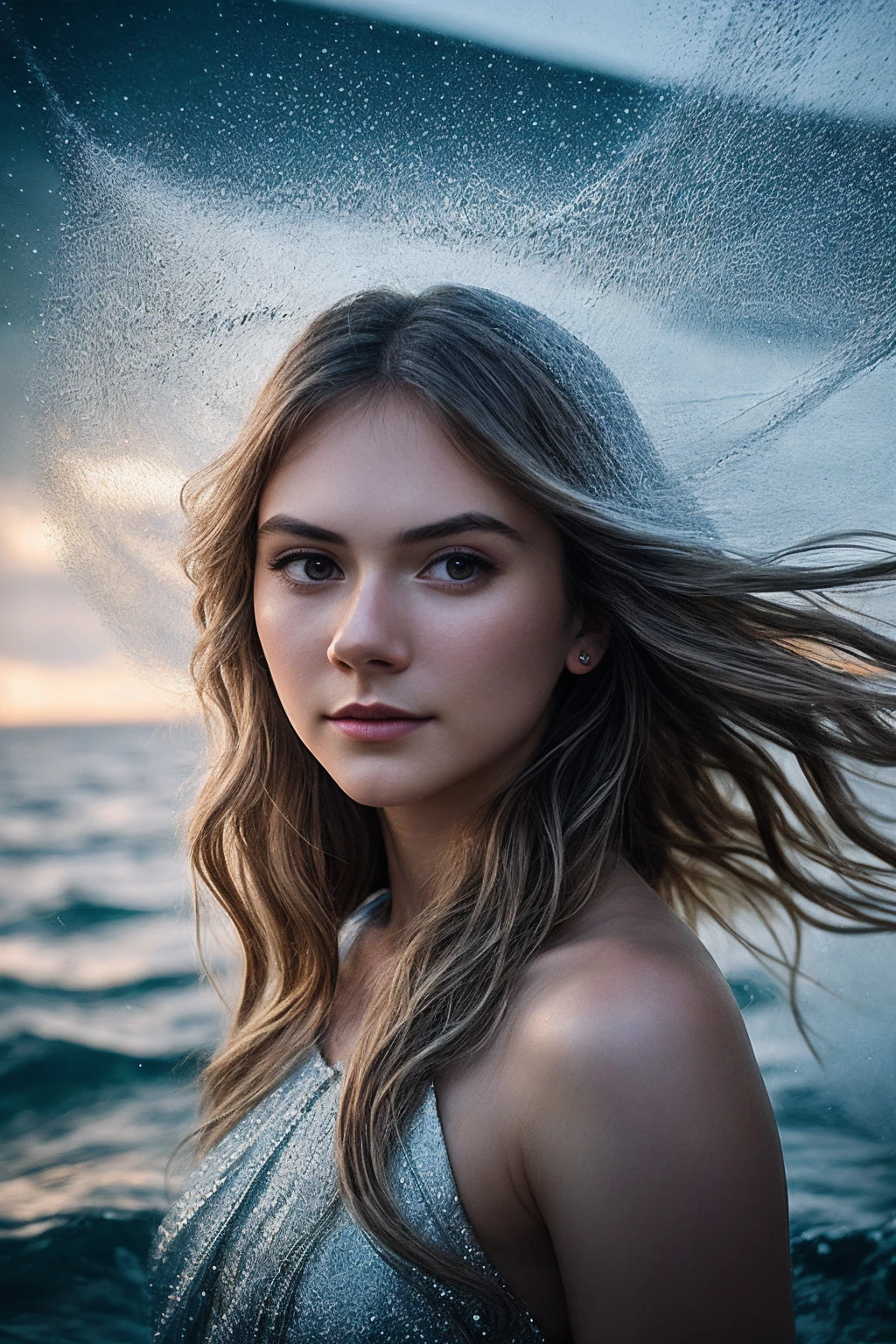 EmiliaJ_SoloTI_v1,
Oceanic Goddess (ethereal sea deity), (majestic ocean waves:1.1), (graceful close-up amidst the spray), serene and powerful presence, (silver moonlight casting a mystical glow), artistically captured photography, 35mm, natural and luminous ambient light, cool and enchanting hues, intricately detailed, (High Detail:1.1), Divinely focused, aquatic, dynamic and shimmering lighting, (tranquil expression in the frame), (otherworldly gaze details), fluid textures, sea goddess essence, ((ethereal oceanic aura)), vivid tones, mythical details, serene charm, gentle contrasts,
epiCPhoto,
<lora:add_detail:0.6>