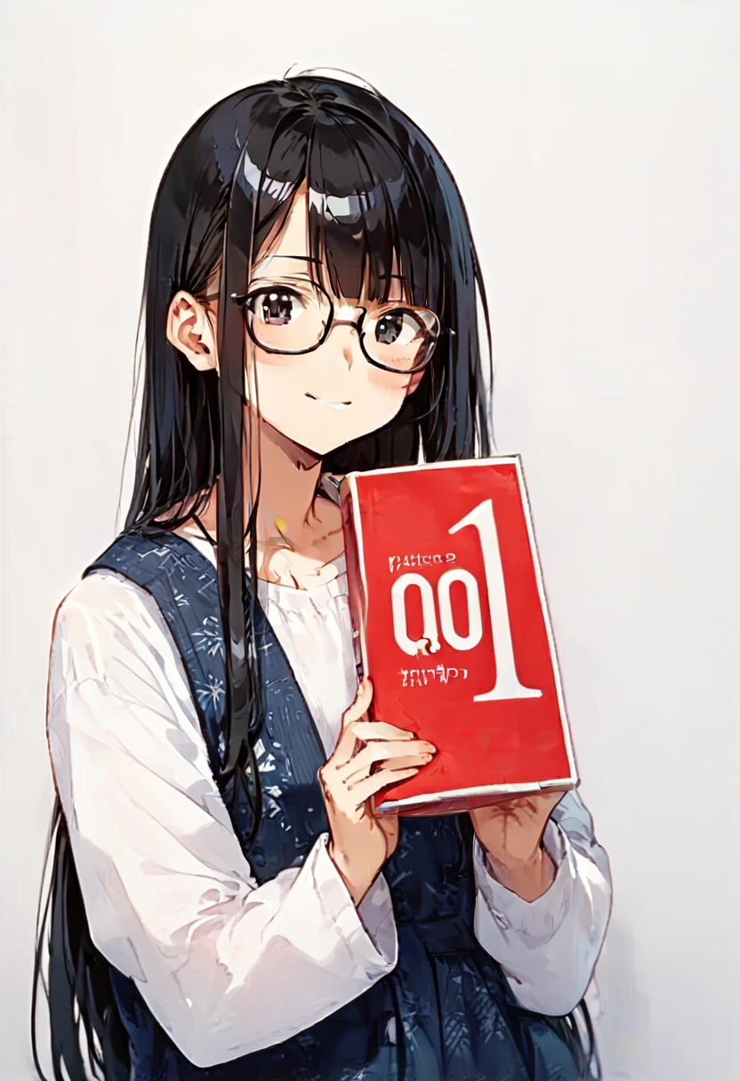 score_9, score_8_up, score_7_up, rating_safe, masterpiece, best quality, absurdres, unity 8k wallpaper, official art, official style, source_anime, game cg, megami magazine, 
1girl, glasses, long hair, black hair, black eyes, looking at viewer, shirt, holding, okamoto001, condom, still life,  condom box, 
 <lora:okamoto001_PONY_V2:1>