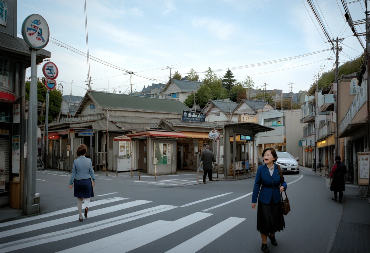 masterpiece, best quality, very aesthetic, absurdres,
koyoenst, storefront, exterior, outdoors, real world location, winter uniform, multiple boys, street, car, power lines, road, building, multiple girls, sign, sky, vanishing point, day, blue skirt, city, cloud, skirt, utility pole, short hair, realistic, photo (medium), photorealistic, photo background, scenery
 <lora:kouyouen_st_SDXL_V1:1>