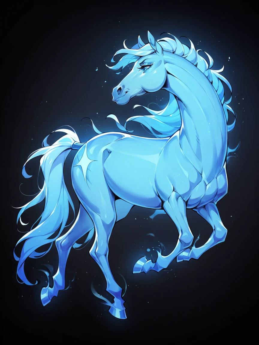 score_9, score_8_up, score_7_up, score_6_up, score_5_up,  <lora:p4tr0nusXLP:1> p4tr0nus, no humans, glowing, black background, blue theme, horse, feral