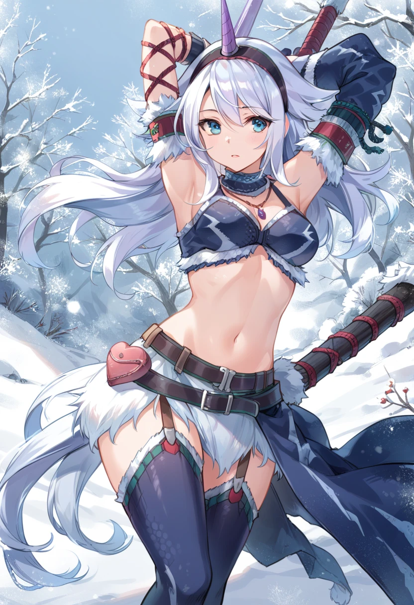 KIRIN ARMOR,MONSTER HUNTER,female,White hair,TUBE TOP,nsfw,glamorous