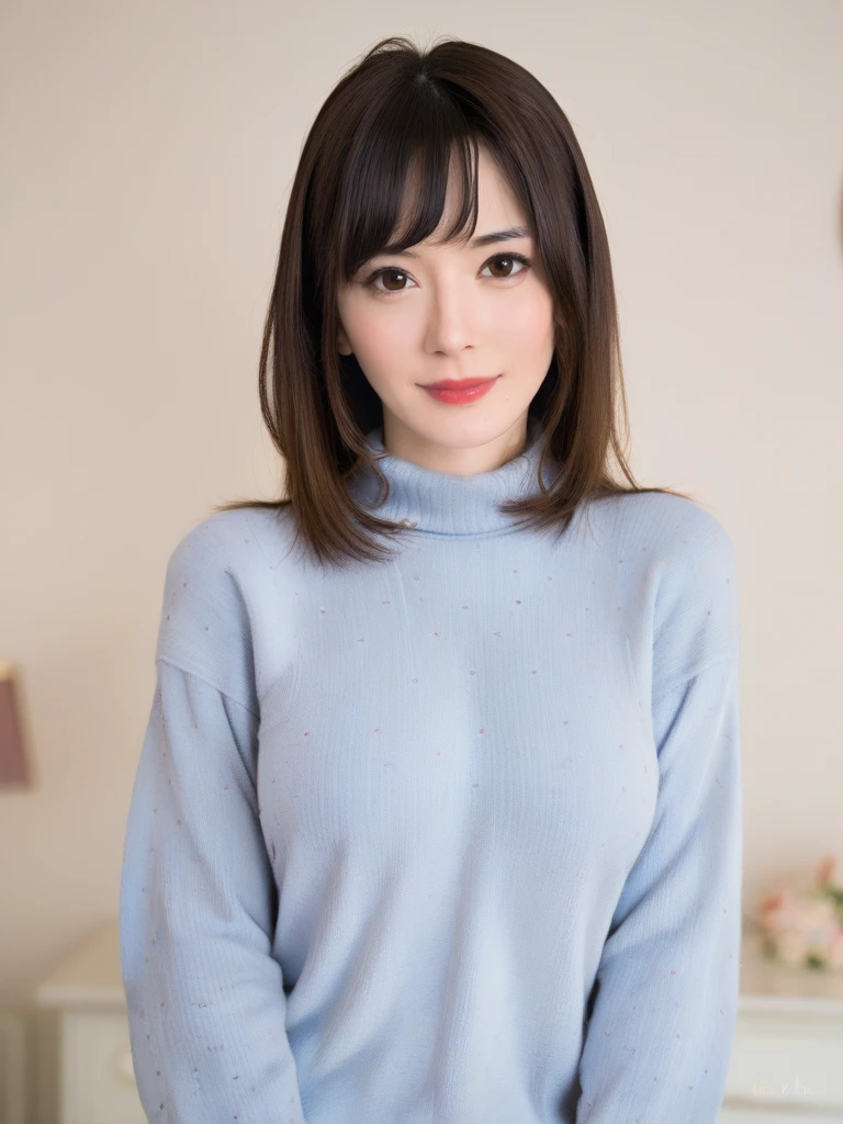 1lady, japanese, <lora:Honoka:0.8>HNK,sweater,