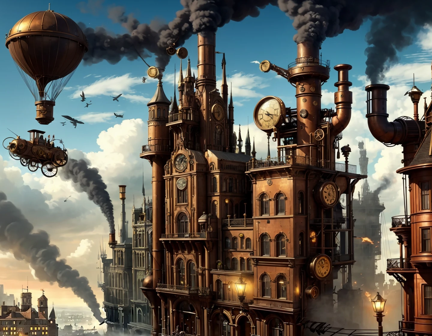 vintage steampunk { battle tank | battle mech | dirigible | city | factory | landscape | toaster | aircraft | race car | sphere | cube | kitchen | living room | truck | computer | luxury car | altar | artillery | warfare | coffee machine | excavator | village | people | man | woman | monster | combine harvester },