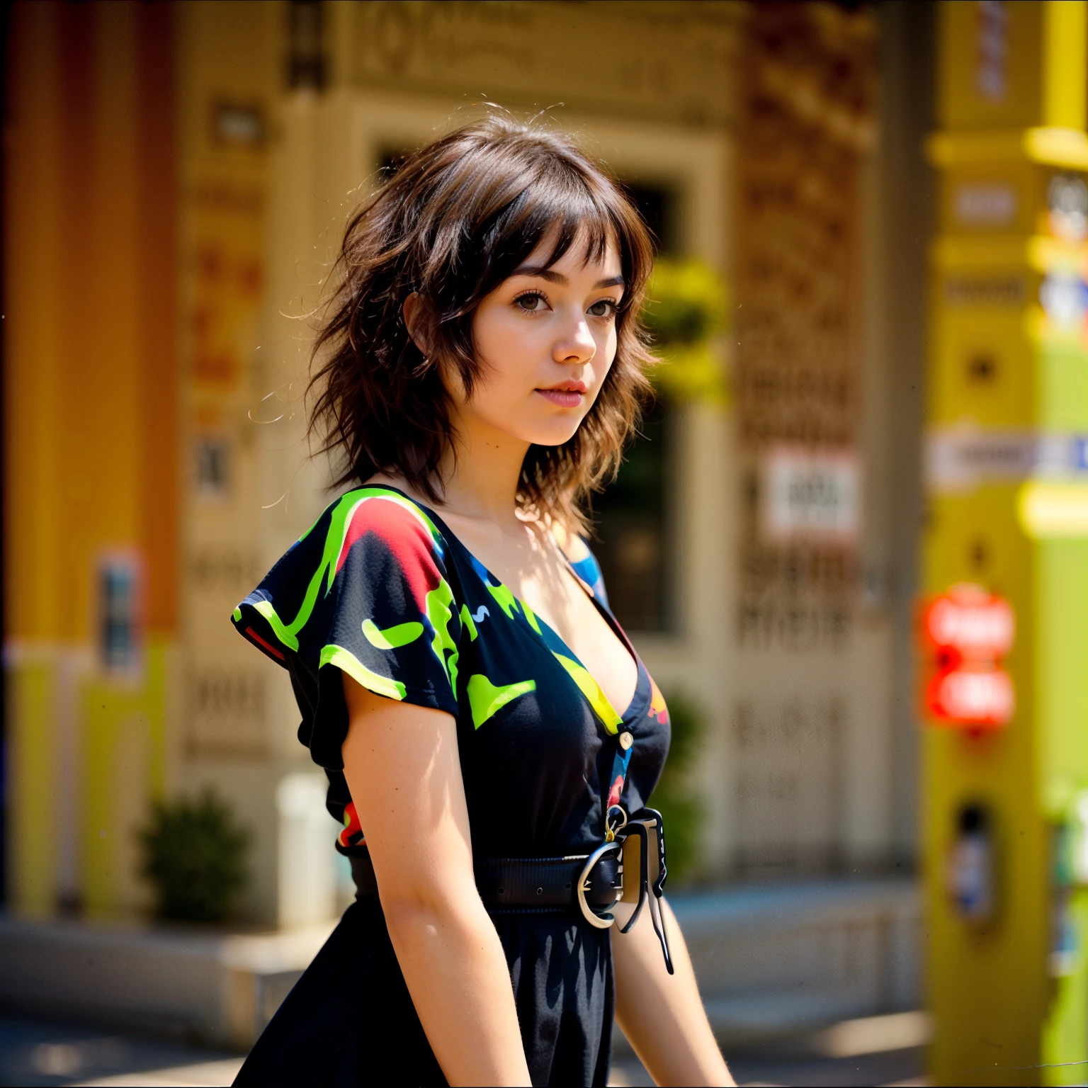 woman, shaved cut shaggyMullet hair style, thinned hair, photograph, from front, looking at viewer, natural light, subject, 8k uhd, dslr, __cf-model/hair-color/other__ hair, bright eyes, {wearing flowing summer dress|punk rock outfit with buckles and studs}, {clean|grungy} atmosphere,cleavage, model pose, (disheveled:1.2),  (messy hair:1.2),
<lora:concept_hair_shaggyMullet_sd15_v5-shaggyMullet-000012:0.9>