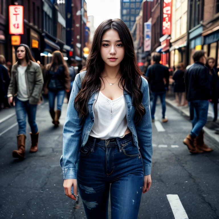 (Nashville Music Row, SFW, long-sleeve flannel shirt, denim jacket, straight-leg jeans, cowboy boots, exploring the music venues, midday:1.35) Instagram_Influencer_113_By_Stable_Yogi
Faceshot_By_stable_yogi
Styler_Embedding_By_Stable_Yogi
<lora:Detail Blaster By Stable Yogi:0.5>
(center_parted_long_wavy_hair)