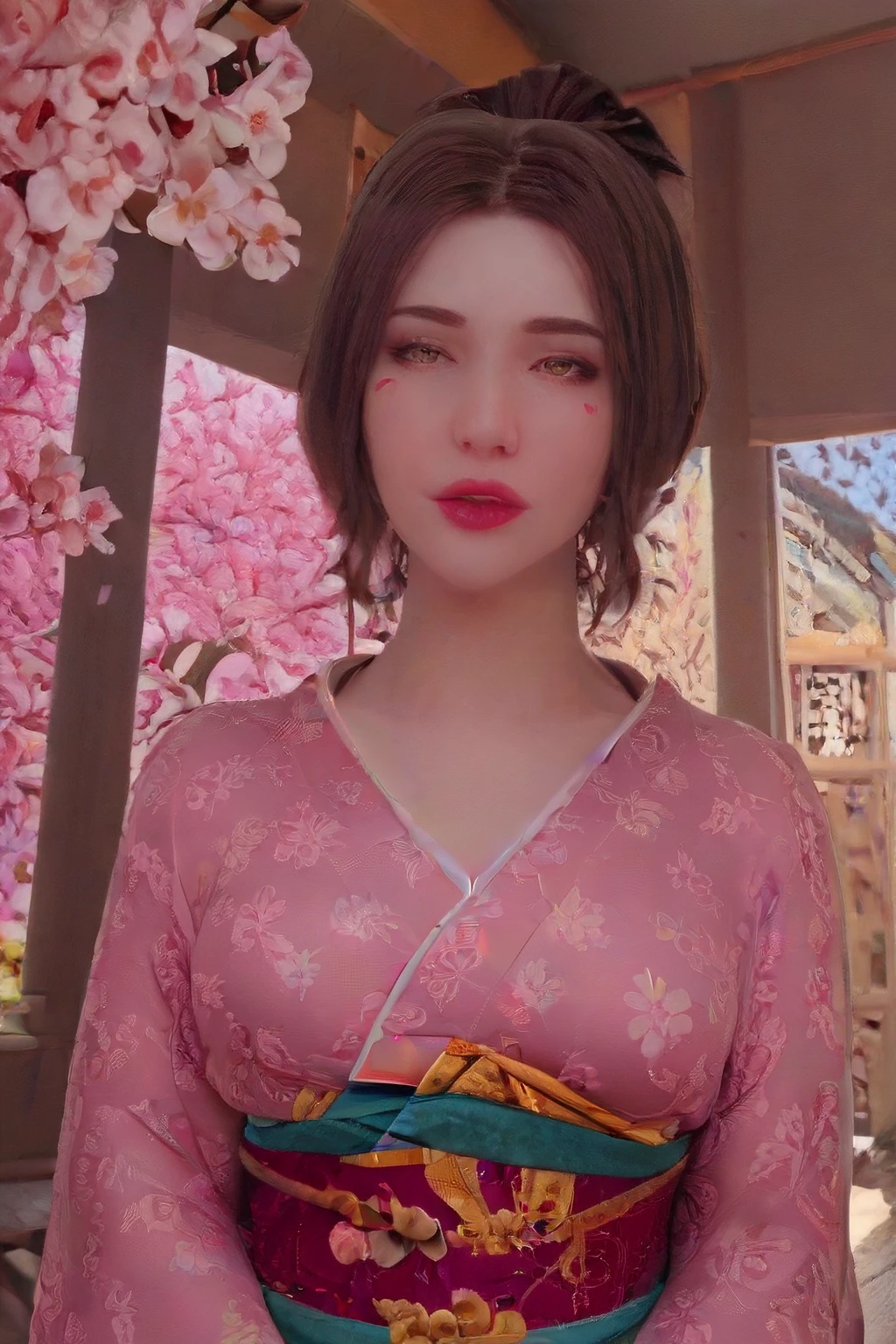 score_9,score_8_up,score_7_up,score_6_up,score_5_up,score_4_up,<lora:Turbo_XL:1>,<lora:Alina_Becker:1>,alina_becker,pale skin,makeup,brown eyes,1girl,kimono,cherry blossoms,upper body,<lora:GBLycoXLV2:1>,