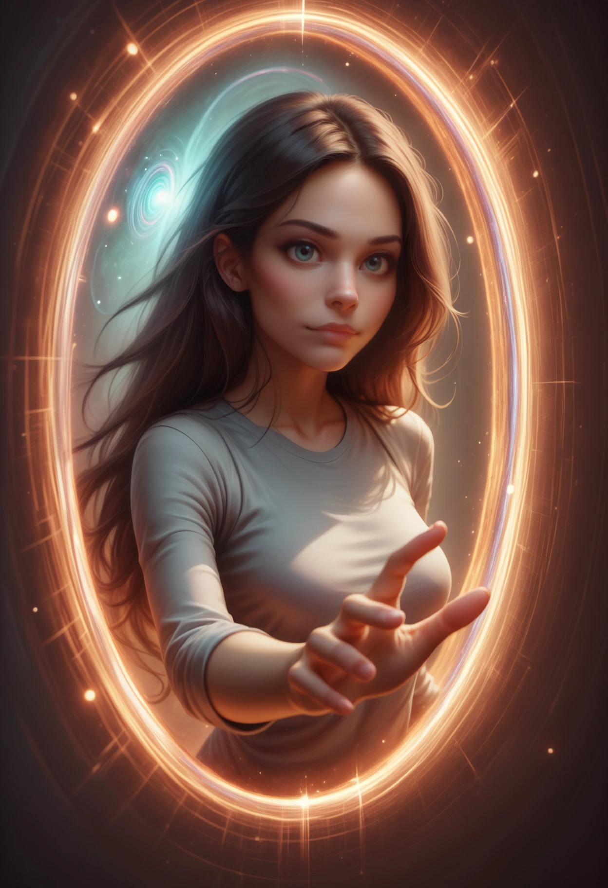 score_9_up, score_8_up, score_7_up, detailed, portal, arm reaching through portal, 1girl, <lora:ReachingThroughPortal:0.6>