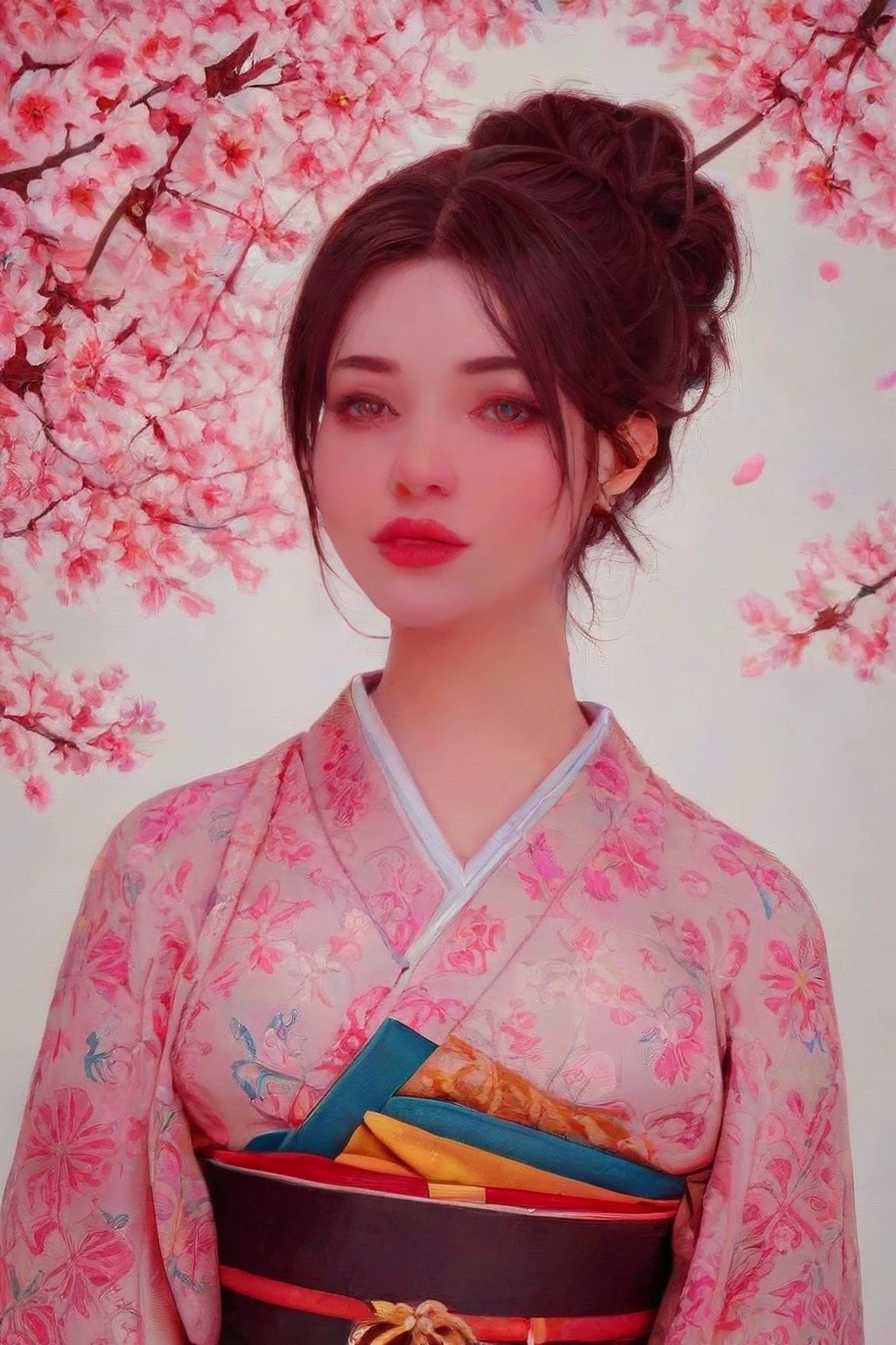 score_9,score_8_up,score_7_up,score_6_up,score_5_up,score_4_up,<lora:Turbo_XL:1>,<lora:Alina_Becker:1>,alina_becker,pale skin,makeup,brown eyes,1girl,kimono,cherry blossoms,upper body,<lora:Alphonse Mucha Style:1> Alphonse Mucha Style,