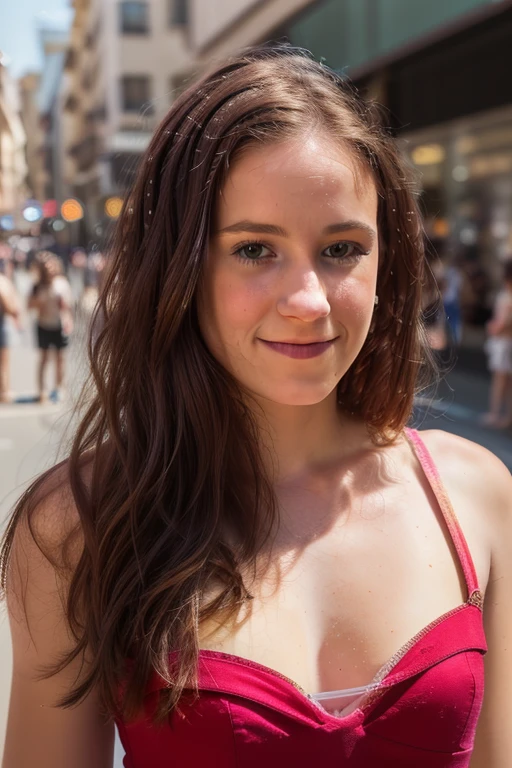 <lora:MinnieManga:0.8>, full color portrait of a young woman, wearing a dress, in a crowded street, natural light, RAW photo, subject, 8k uhd, dslr, soft lighting, high quality, film grain, Fujifilm XT3