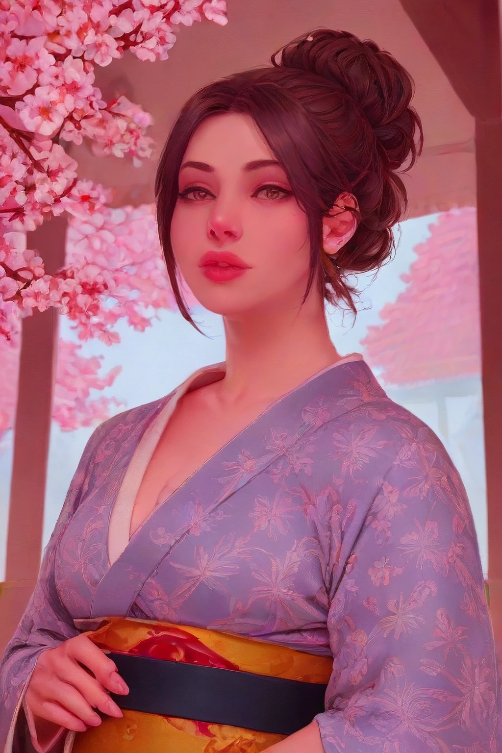 score_9,score_8_up,score_7_up,score_6_up,score_5_up,score_4_up,<lora:Turbo_XL:1>,<lora:Alina_Becker:1>,alina_becker,pale skin,makeup,brown eyes,1girl,kimono,cherry blossoms,upper body,<lora:DJCompsLycoXL:1>,