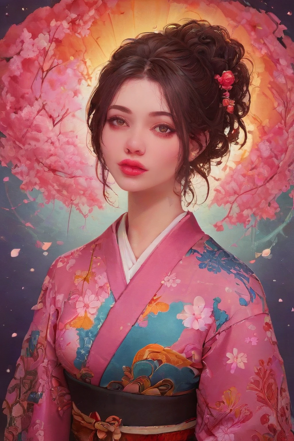 score_9,score_8_up,score_7_up,score_6_up,score_5_up,score_4_up,<lora:Turbo_XL:1>,<lora:Alina_Becker:1>,alina_becker,pale skin,makeup,brown eyes,1girl,kimono,cherry blossoms,upper body,<lora:NoctAbstractConcept:1> abstract colorful particles,