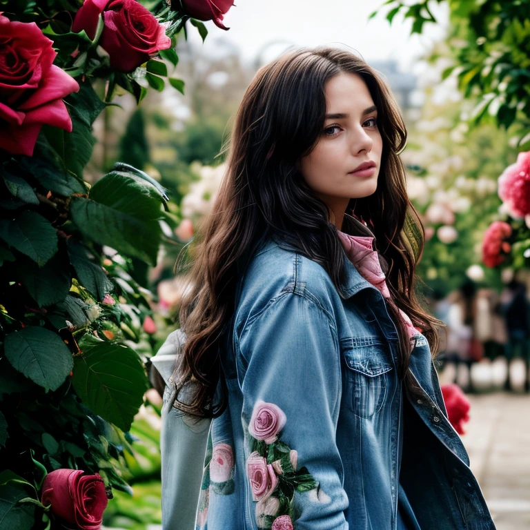(Portland Rose Garden, SFW, floral print long-sleeve dress, denim jacket, ankle boots, admiring the roses, early afternoon:1.35) Instagram_Influencer_111_By_Stable_Yogi
Faceshot_By_stable_yogi
Styler_Embedding_By_Stable_Yogi
<lora:Detail Blaster By Stable Yogi:0.5>
(center_parted_long_wavy_hair)