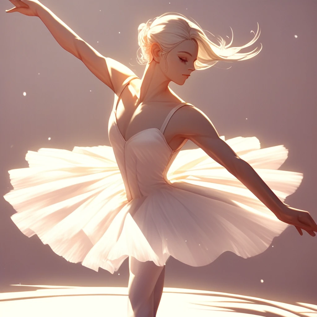 D4NC3RS, a woman in a white dress is dancing, ballet dancing, ballet dress, cinematic angle, cinematic lighting, score_9, score_8_up, score_7_up, score_6_up, score_5_up, score_4_up,