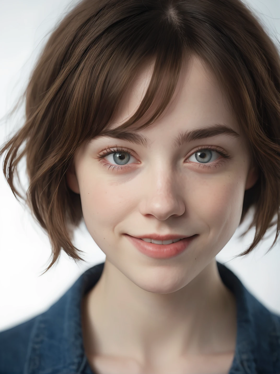 face focus portrait of gingersynthxl, perfect eyes, detailed skin texture, pores,
smile, teeth, ,
