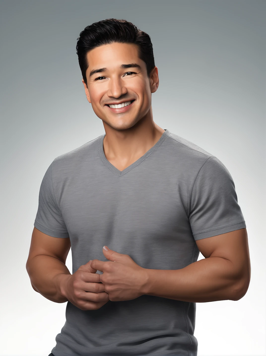 MarioLopezExl, face focus, portrait, photorealistic, smile,