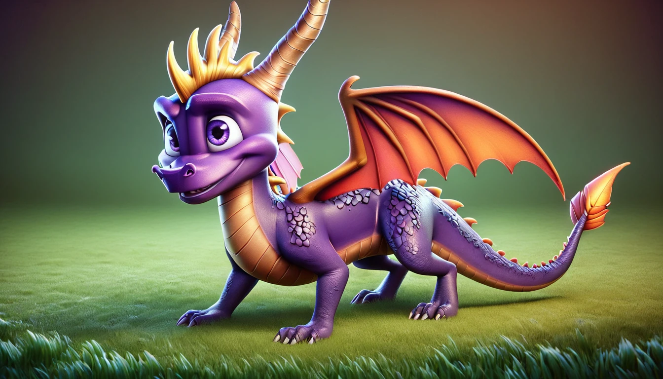 <lora:Spyro_the_Dragon:1> spyro the dragon, in a meadow, run, happy