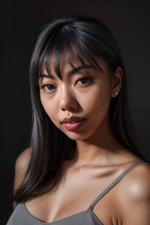 DEN_princessisi_OF,
((headshot:1.2) portrait on a (plain dark grey background:1.2), (headshot:1.2), (face focus:1.1), (soft focus:1.2), low lighting, (out of focus:1.2):1.2),
bokeh, f1.4, 40mm, photorealistic, raw, 8k, textured skin, skin pores, intricate details <lora:epi_noiseoffset2:1>, epiCRealism