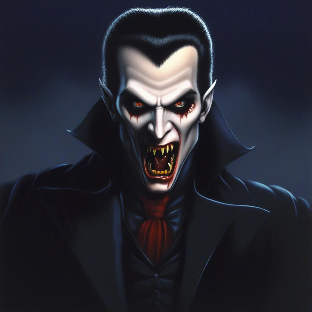 timjacobus style, vampire, horror theme,