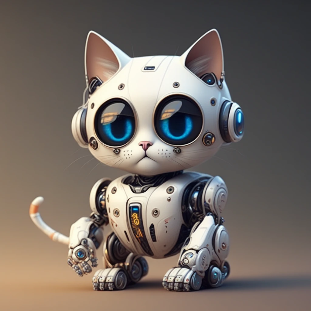 cute robot, cat