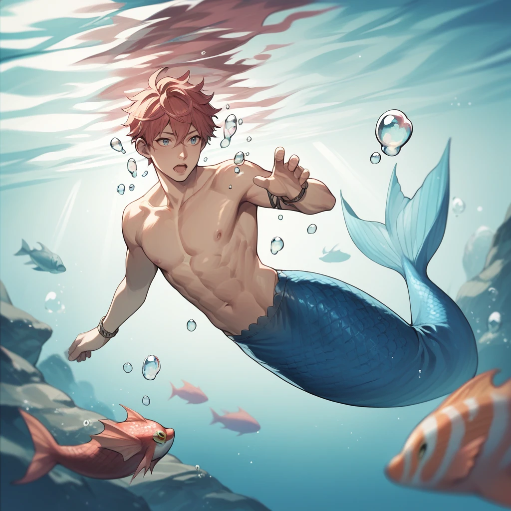 score_9,score_8_up,score_7_up,score_6_up,source_anime,rating_safe, 1boy, merman, swimming, bubbles, <lora:Underwater:0.8> Underwat3r, underwater, ocean,, zPDXL2,