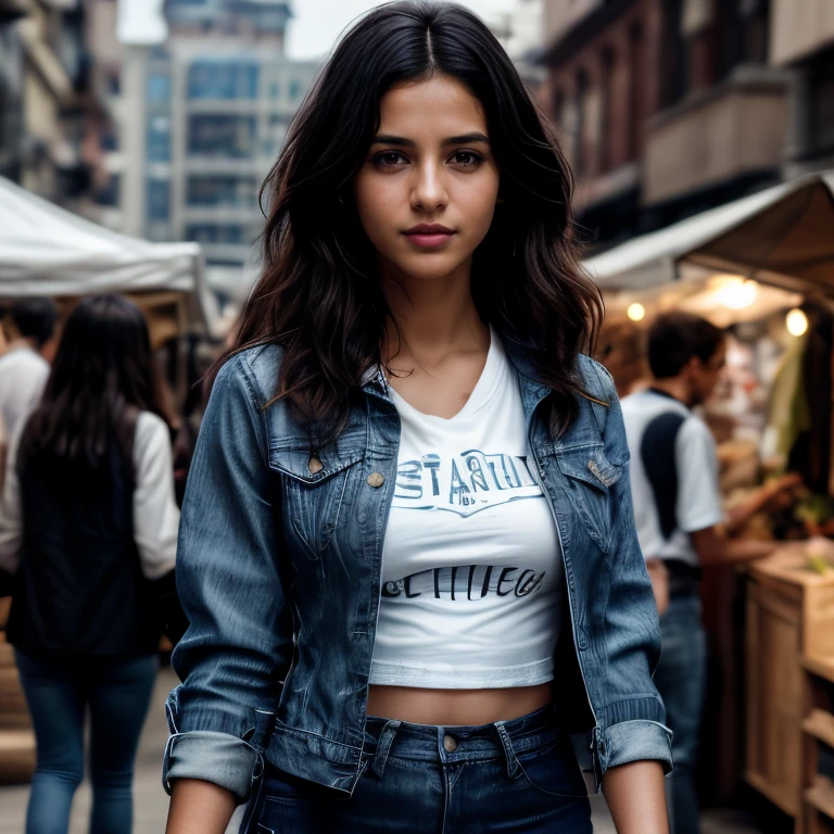 (Portland Saturday Market, SFW, denim jacket, graphic tee, high-waisted jeans, sneakers, browsing local crafts, early afternoon:1.35) Instagram_Influencer_118_By_Stable_Yogi
Faceshot_By_stable_yogi
Styler_Embedding_By_Stable_Yogi
<lora:Detail Blaster By Stable Yogi:0.5>
(center_parted_long_wavy_hair)