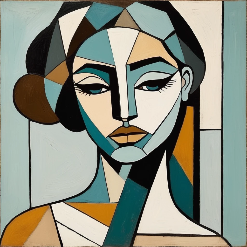 Picasso cubism art of a woman,subtle colors, minimalist, faint,  halxbailey,   <lora:halbailey_juggerX_xl_1_st_woc_merger_50_127_03_07-halxbailey:1>